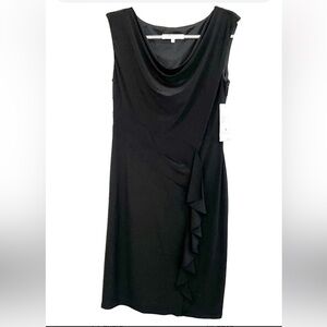 Evan Picone Elegant Black Sleeveless Dress